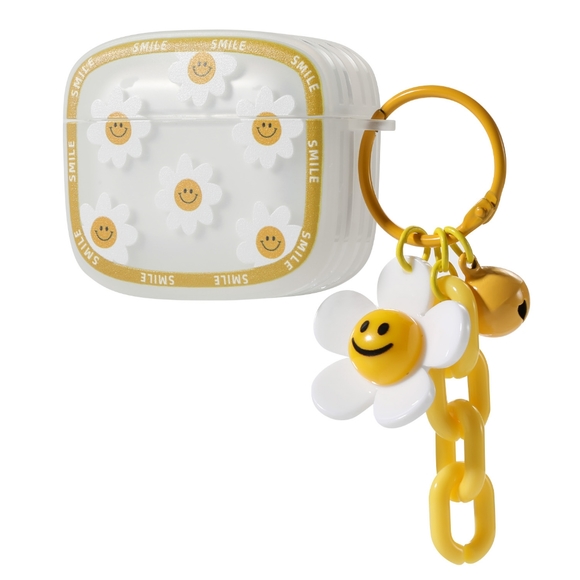 Airpods Case Airpods Pro Case Airpods 3rd Gen Case Smile Daisy flower Silicone - Picture 2 of 11